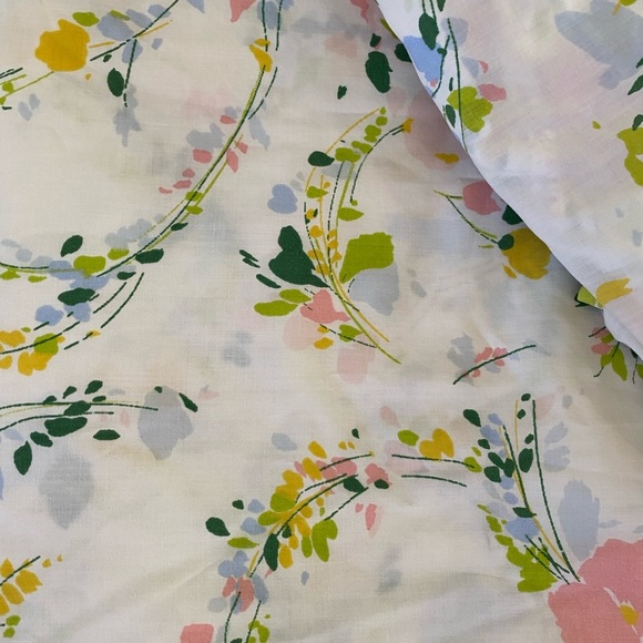 Cannon Vintage 1980s Floral Twin Bed Sheet And Fitted Sheet - Picture 2 of 5